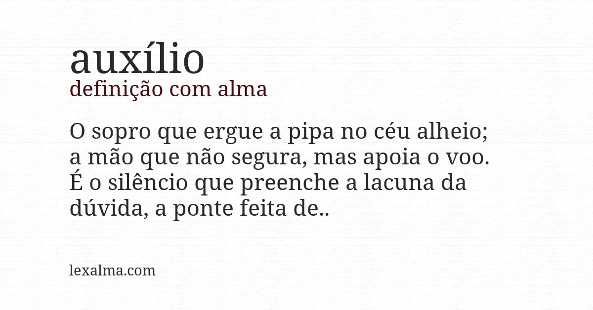 Definição com alma de auxílio