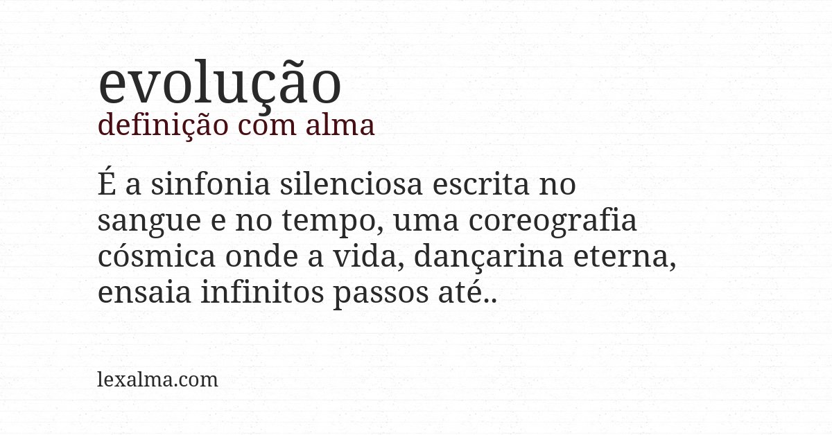 Definição com alma de evolução