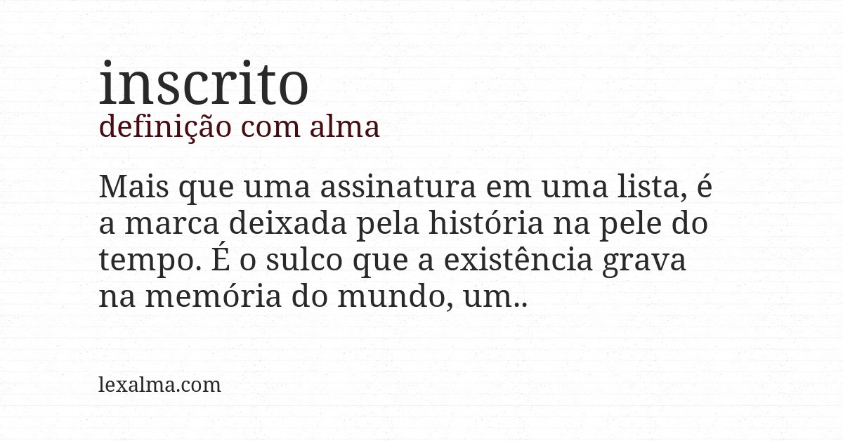 Definição com alma de inscrito