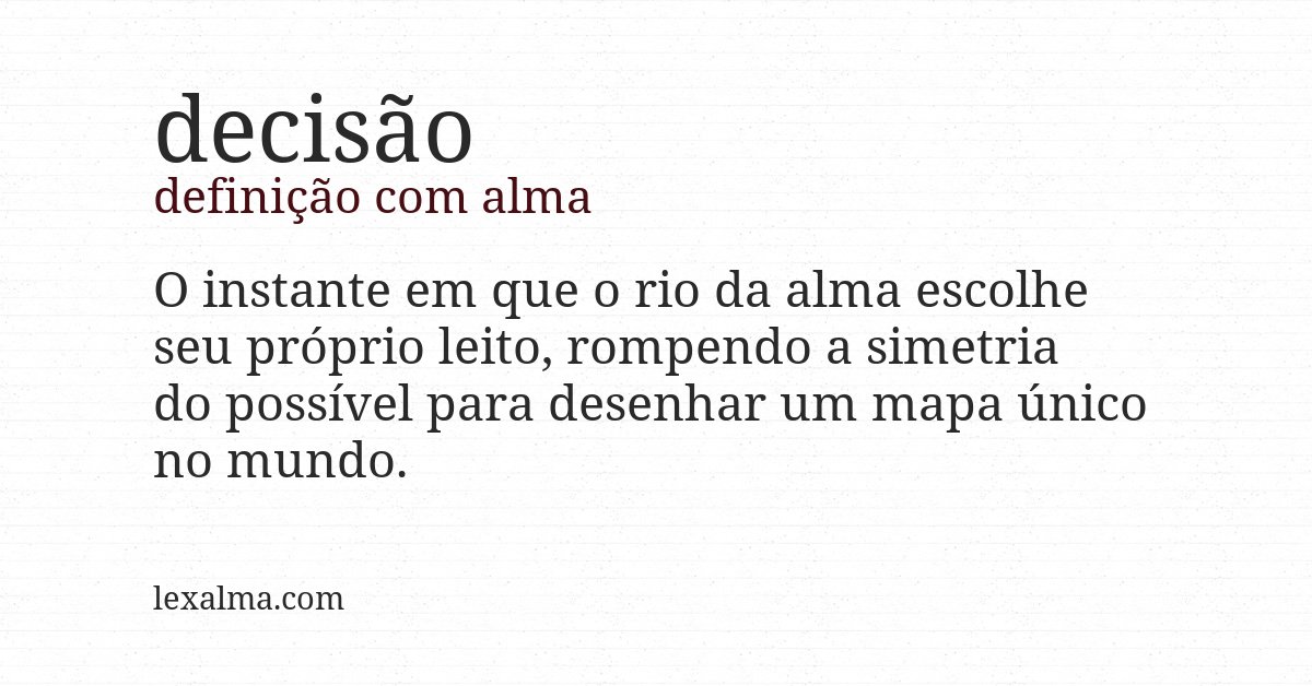 Definição com alma de decisão