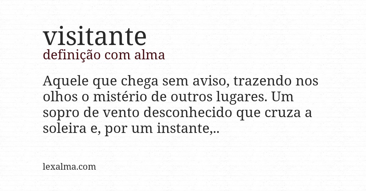 Definição com alma de visitante