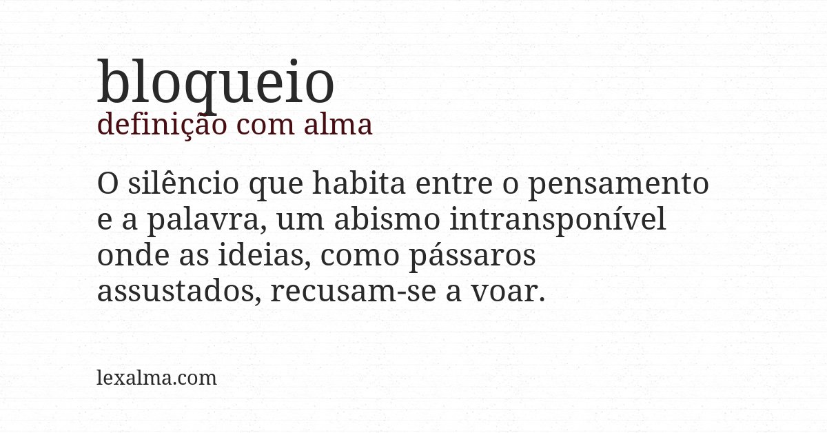 Definição com alma de bloqueio