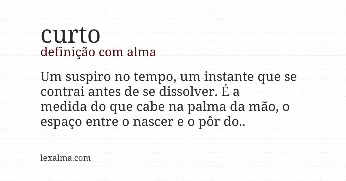 Definição com alma de curto