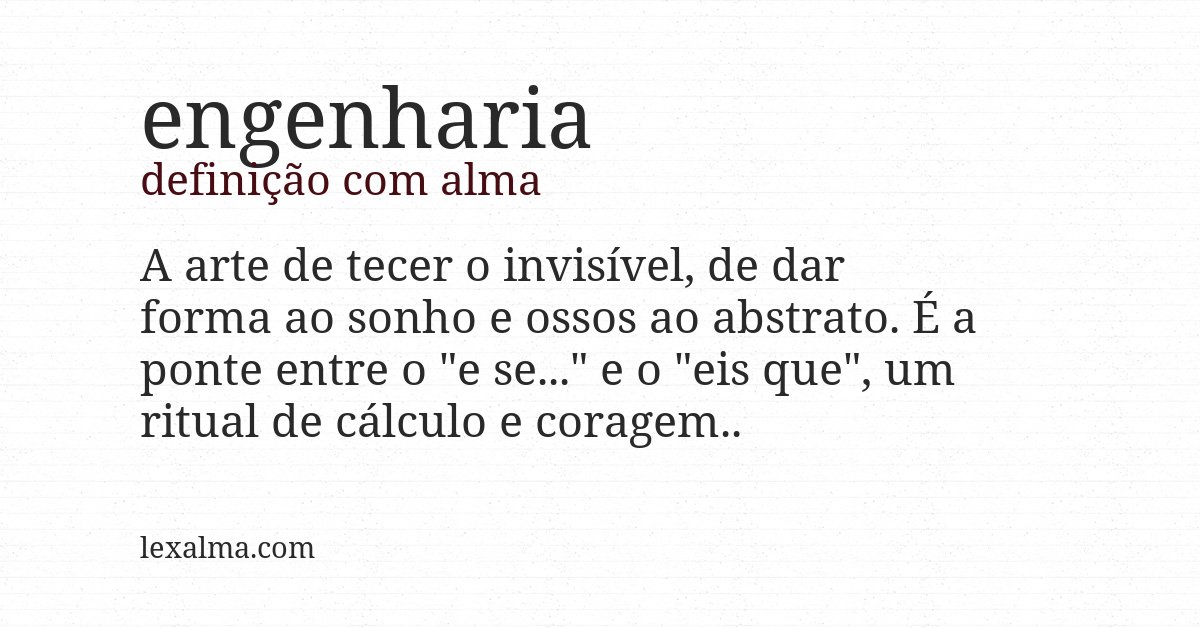 Definição com alma de engenharia