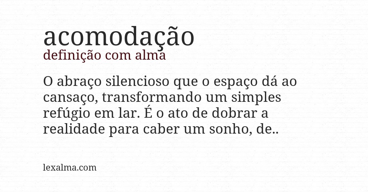 Definição com alma de acomodação