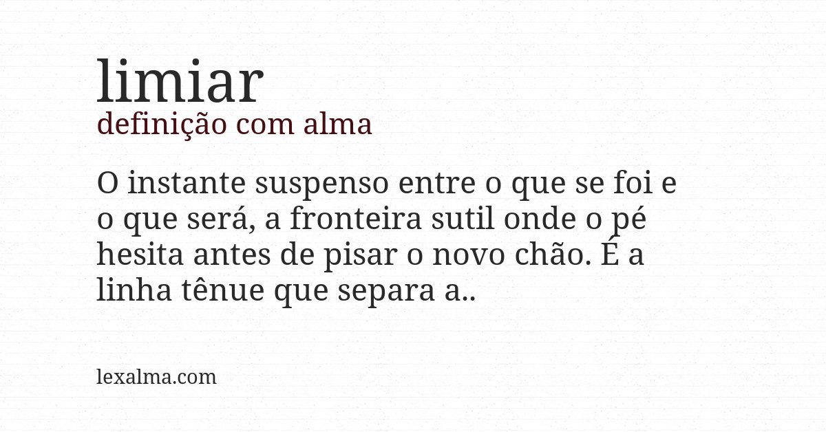 Definição com alma de limiar