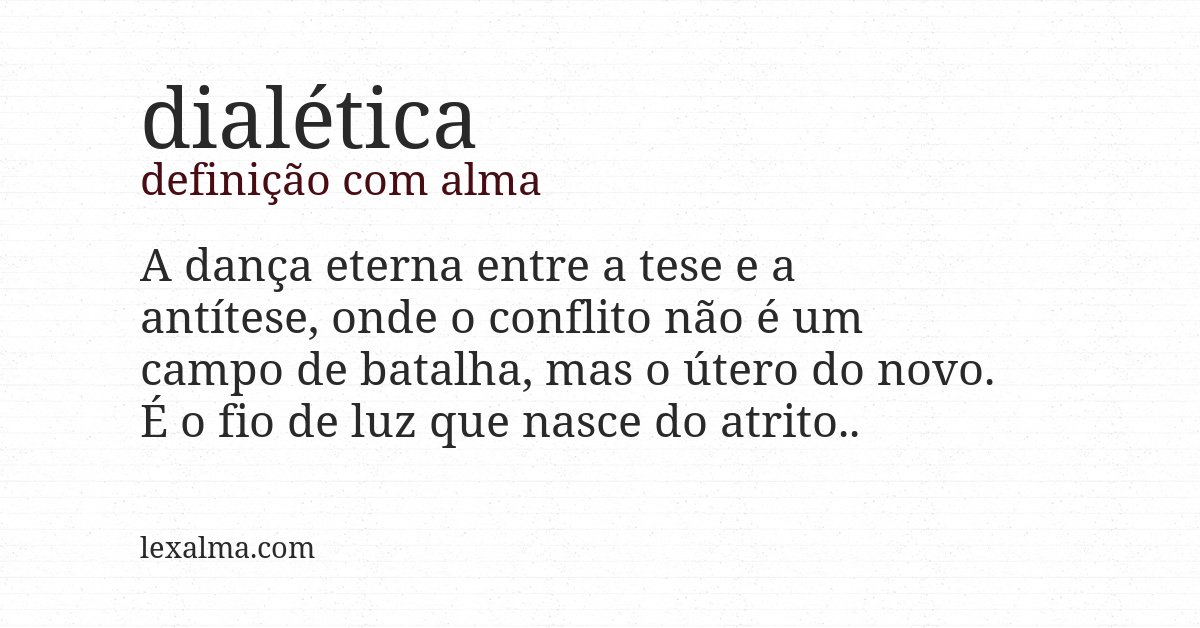 Definição com alma de dialética