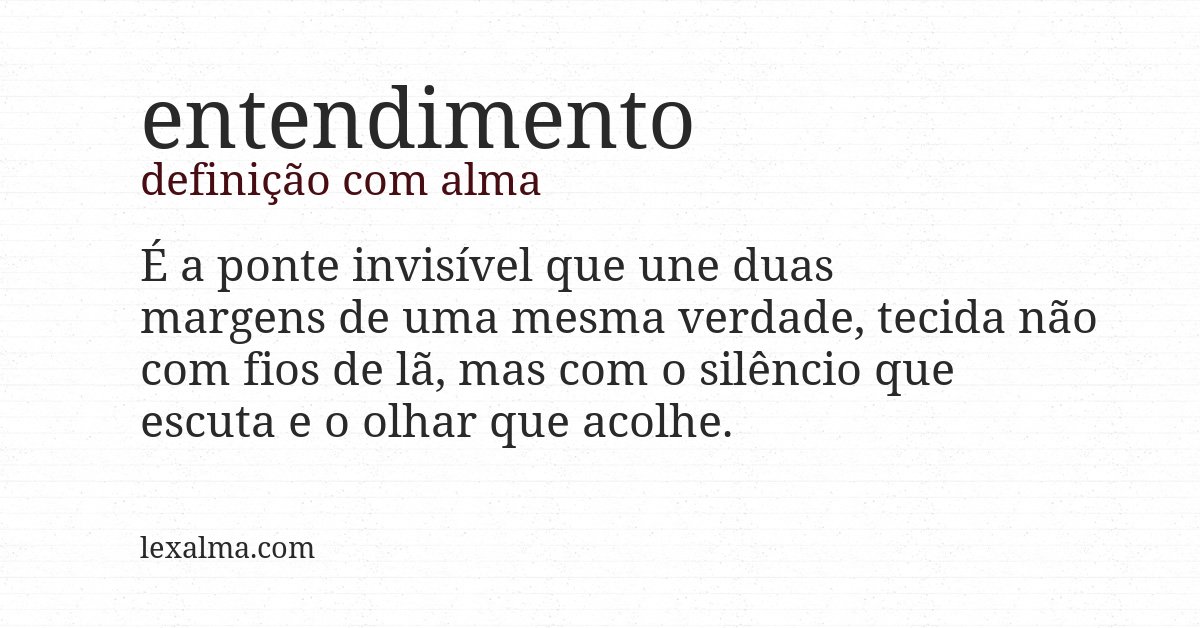 Definição com alma de entendimento