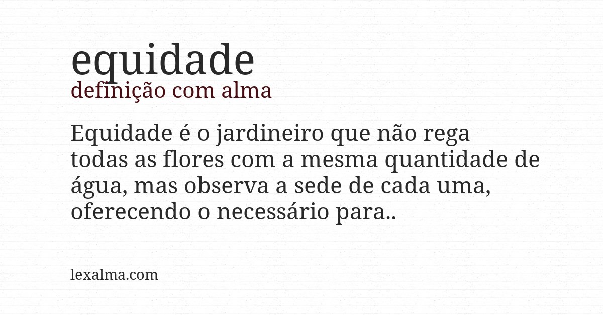 Definição com alma de equidade