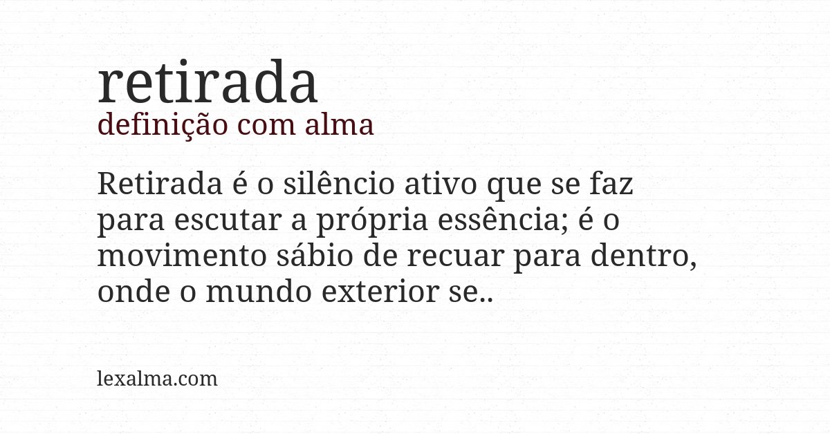 Definição com alma de retirada