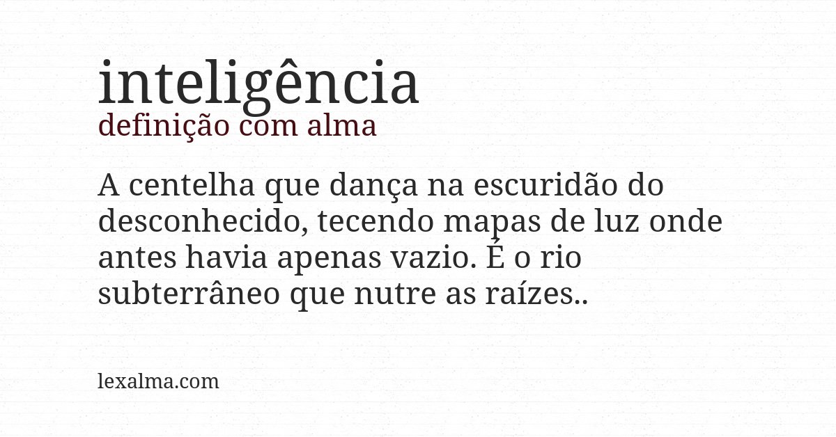 Definição com alma de inteligência