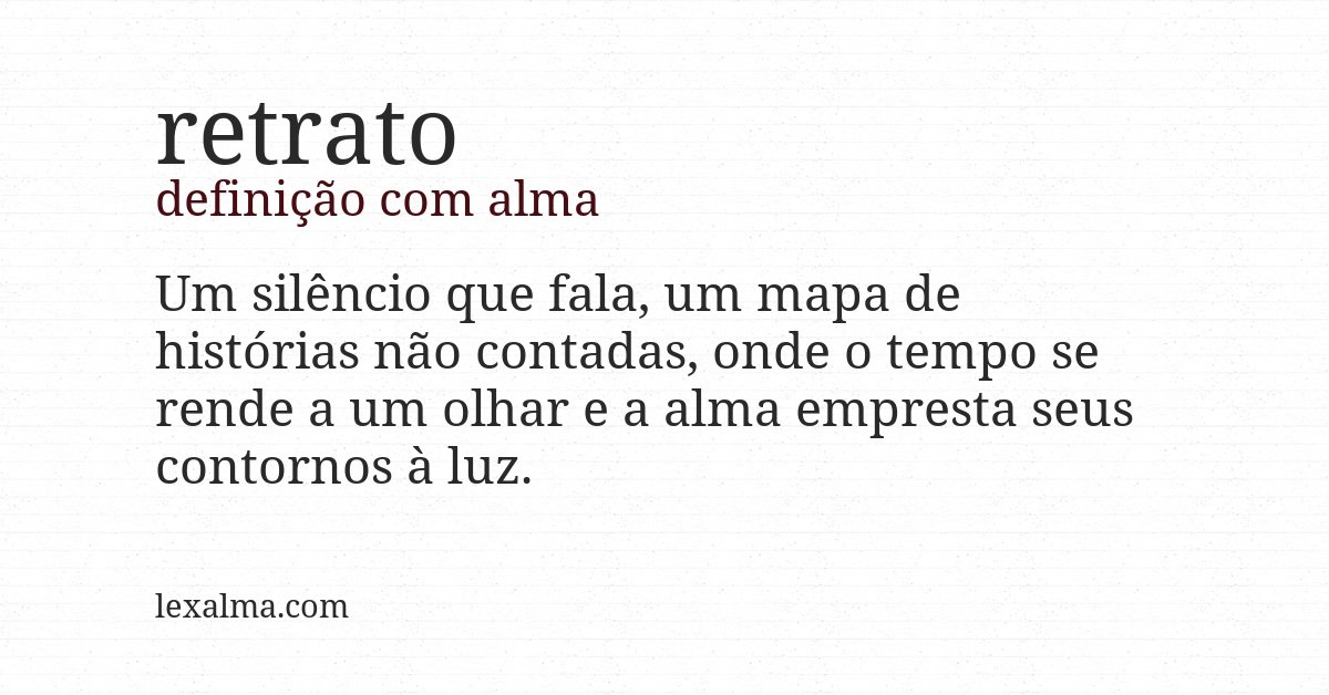 Definição com alma de retrato