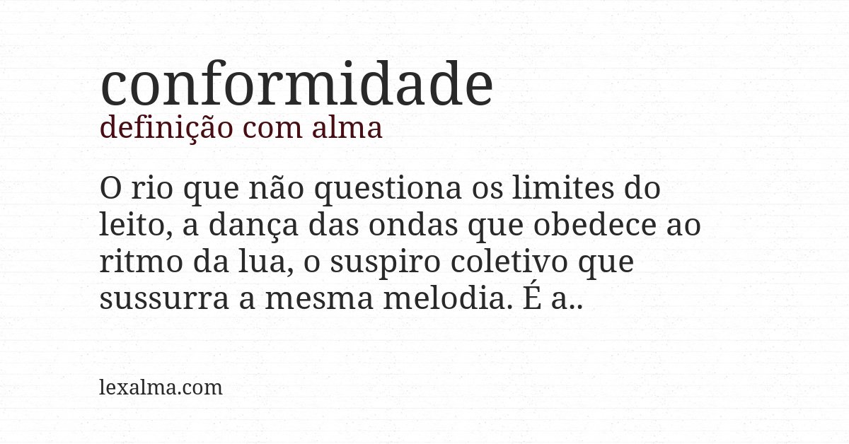 Definição com alma de conformidade