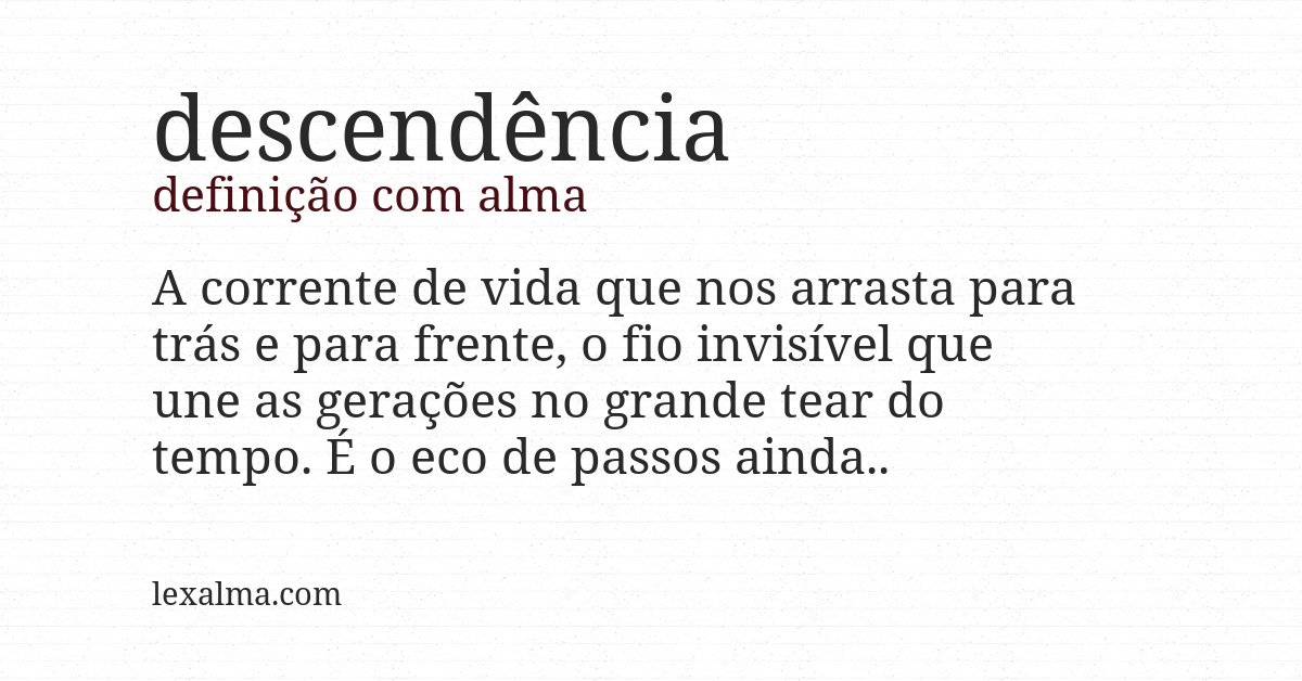 Definição com alma de descendência