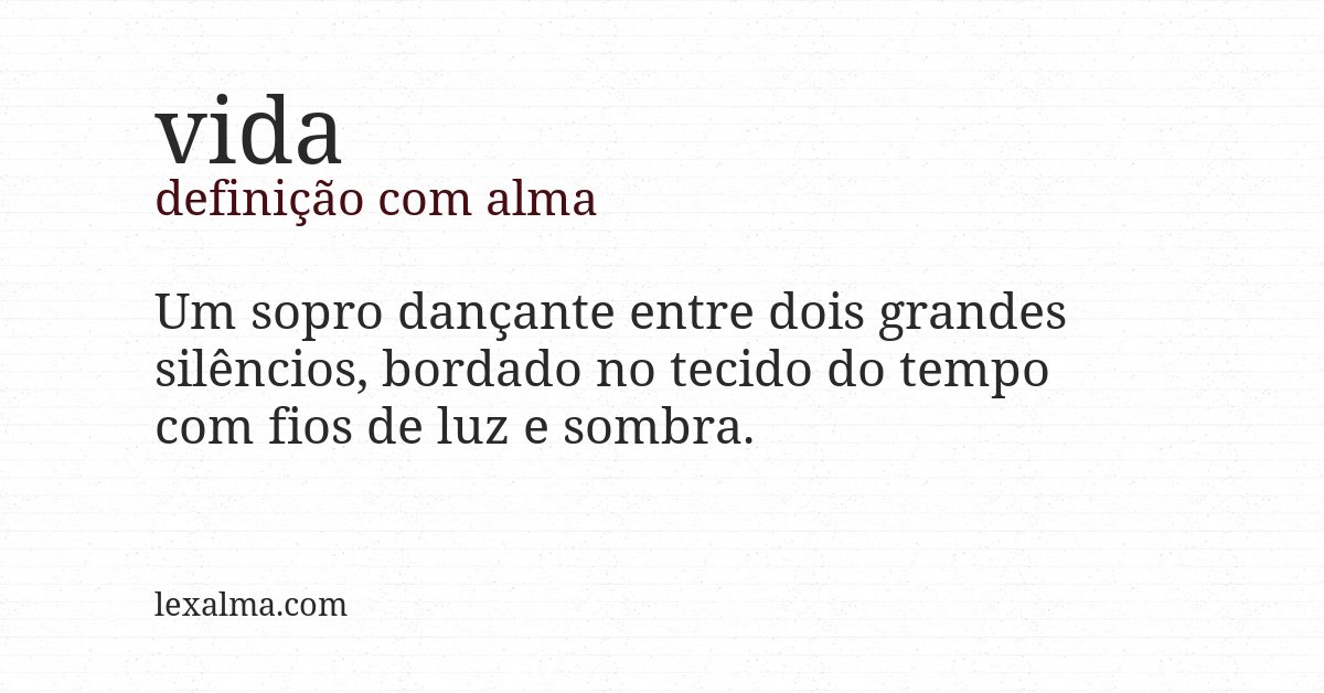 Definição com alma de vida