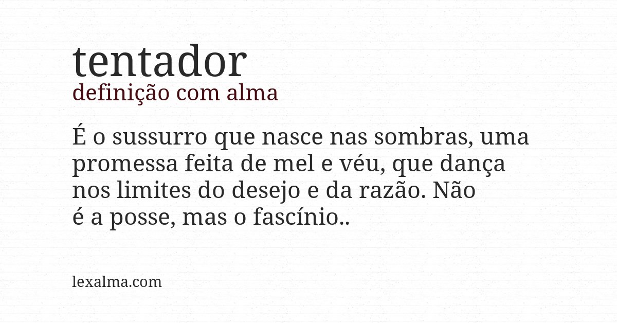 Definição com alma de tentador