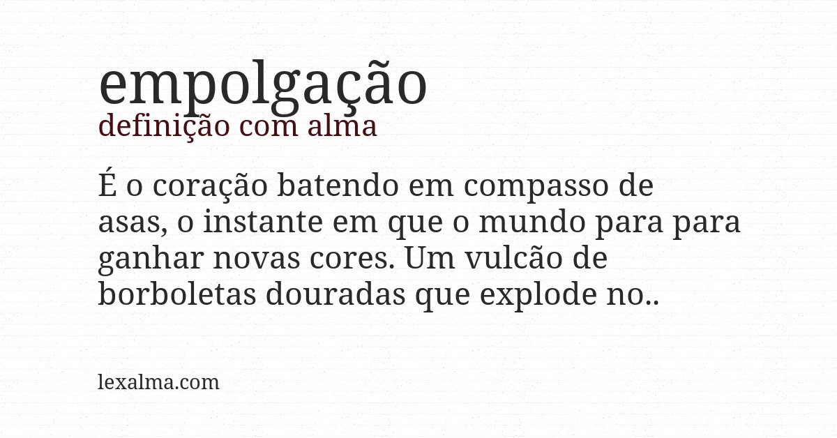 Definição com alma de empolgação