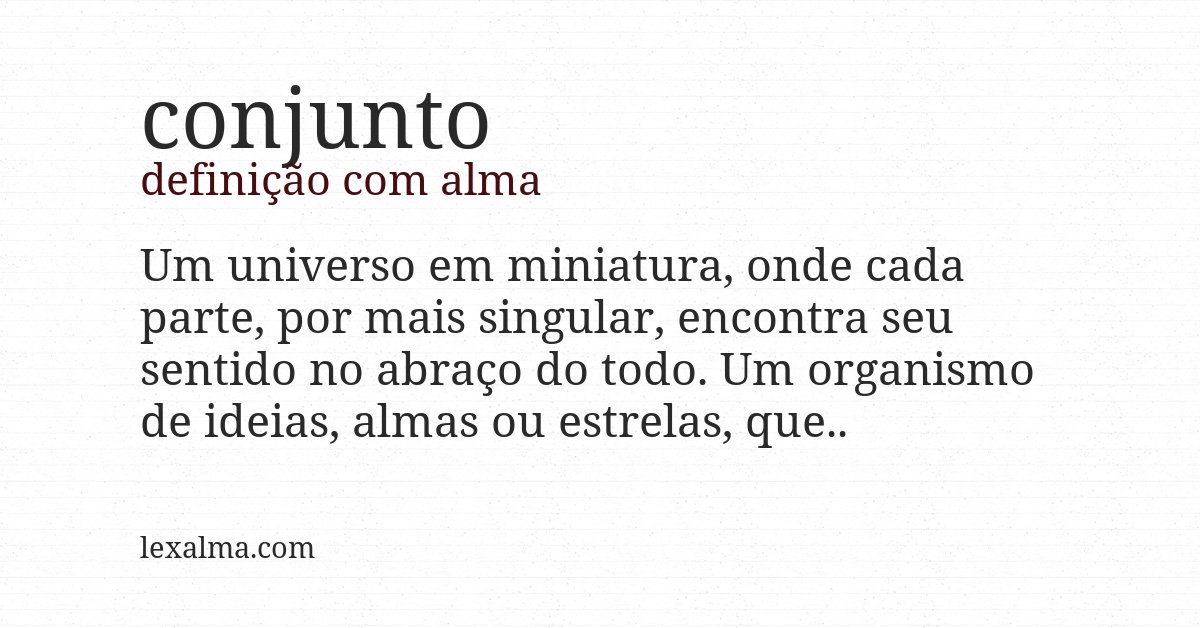 Definição com alma de conjunto