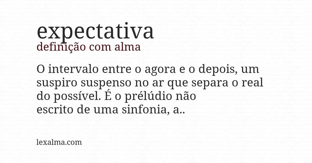 Definição com alma de expectativa