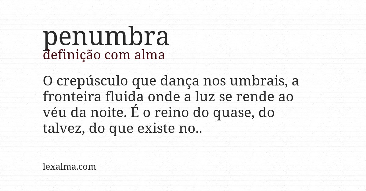 Definição com alma de penumbra