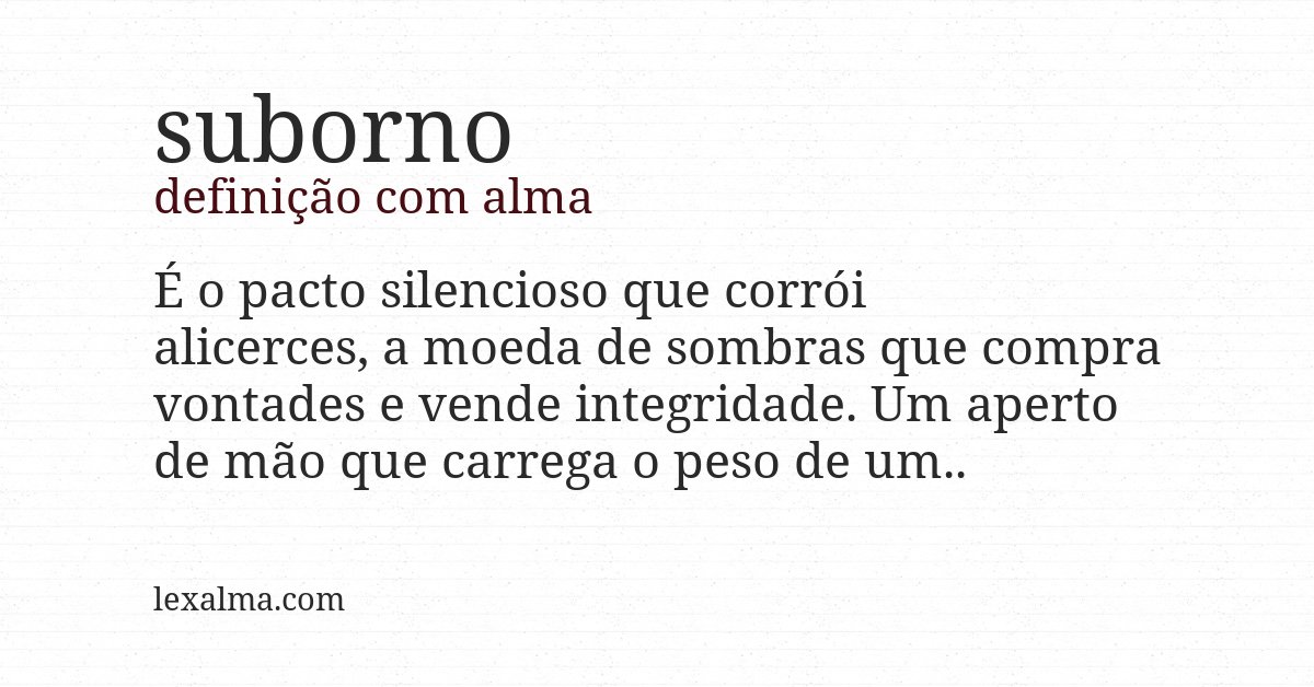 Definição com alma de suborno