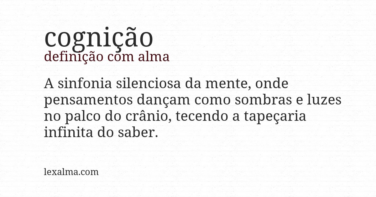 Definição com alma de cognição