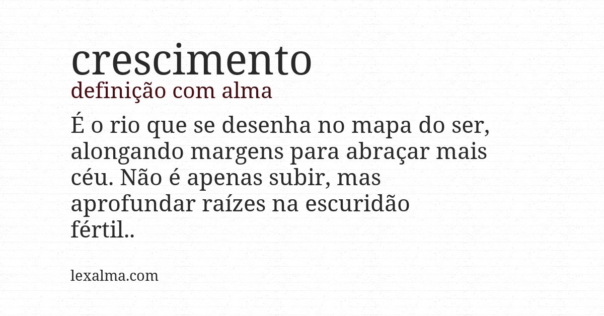 Definição com alma de crescimento
