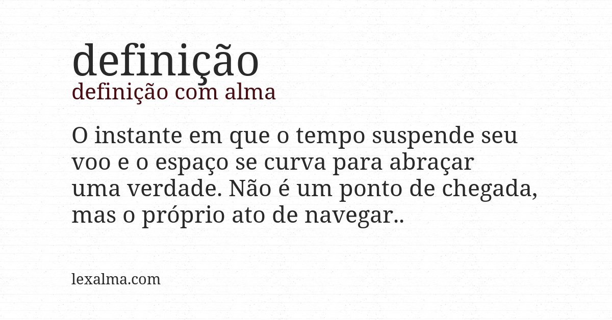 Definição com alma de definição
