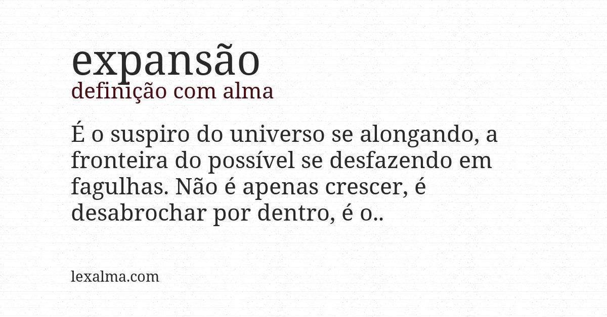 Definição com alma de expansão