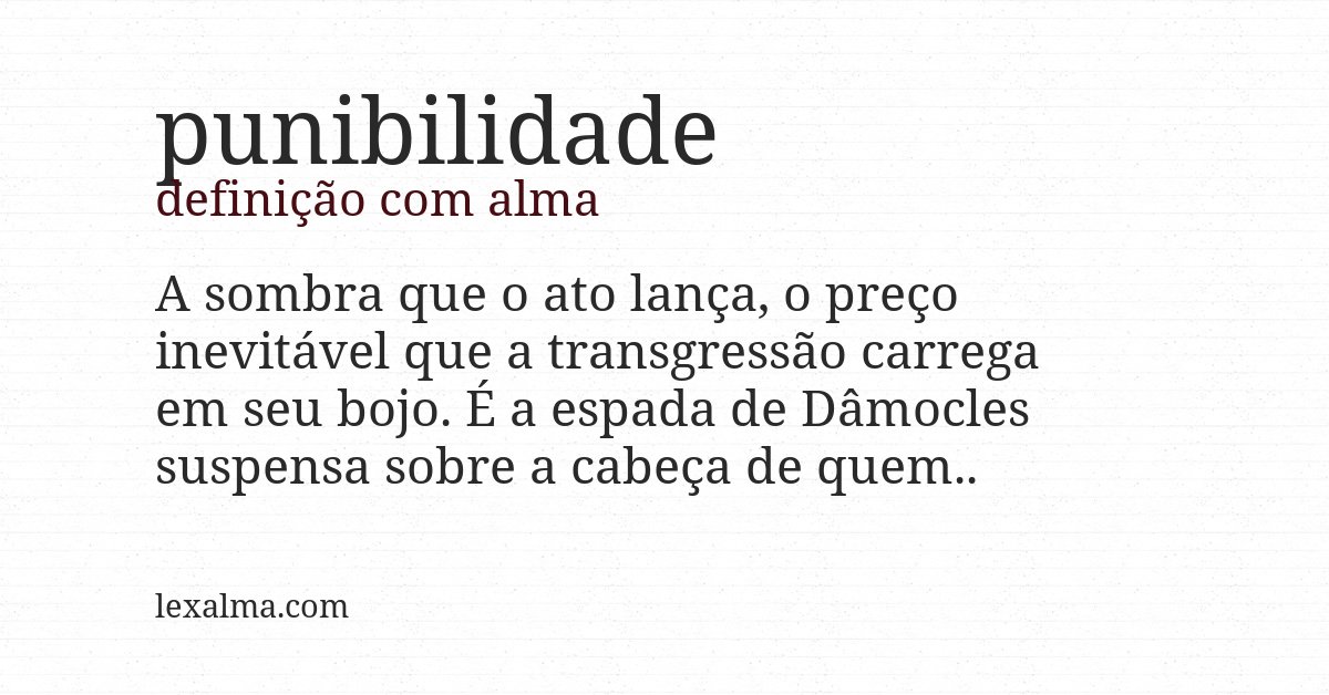 Definição com alma de punibilidade