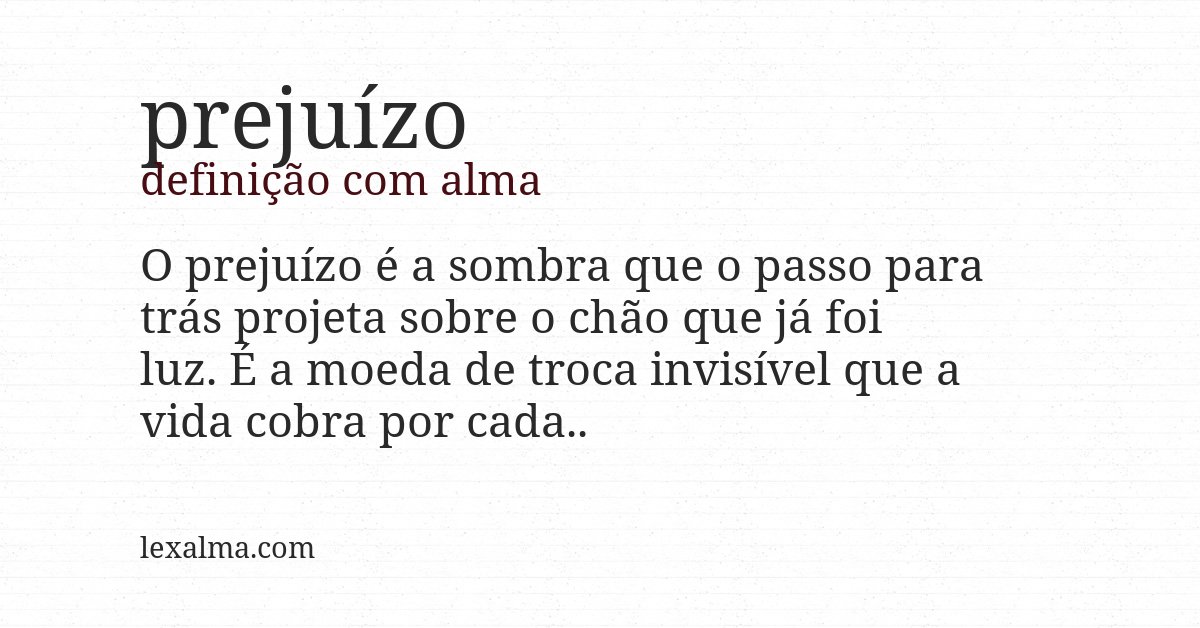 Definição com alma de prejuízo