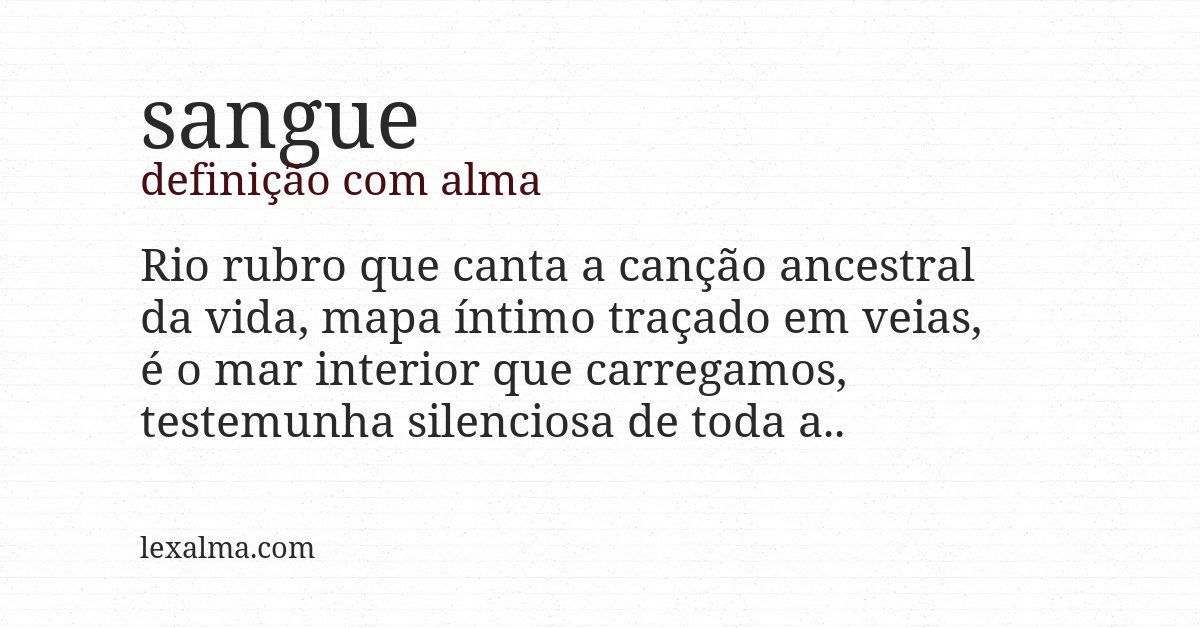 Definição com alma de sangue