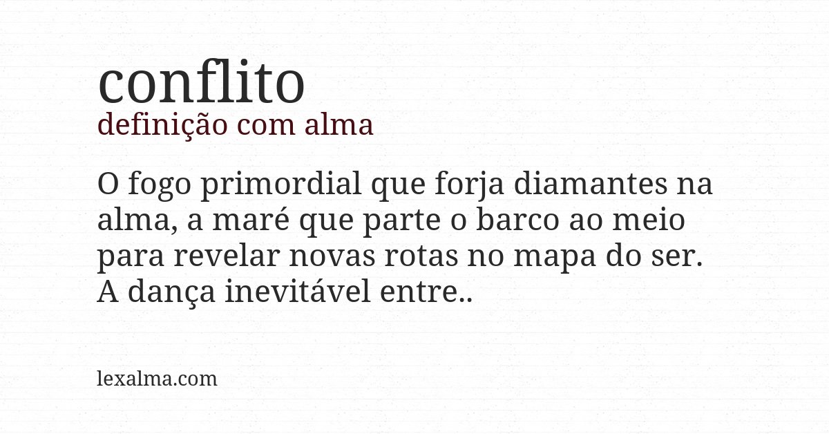 Definição com alma de conflito
