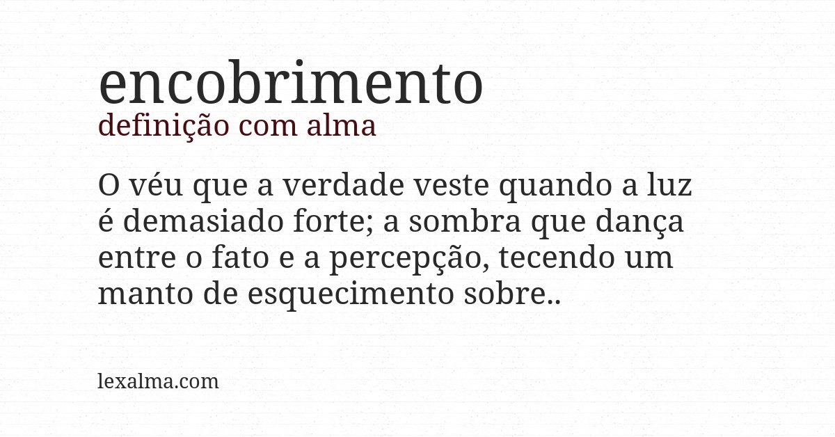 Definição com alma de encobrimento