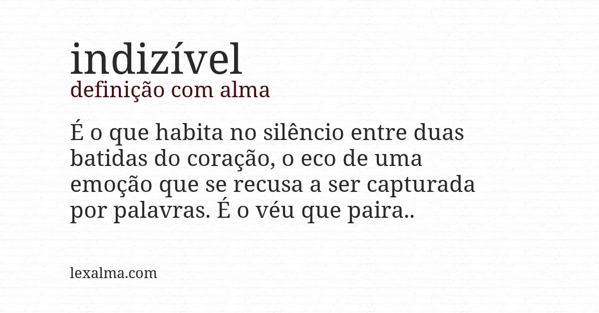 Definição com alma de indizível
