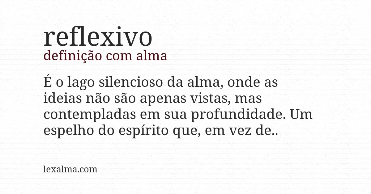 Definição com alma de reflexivo