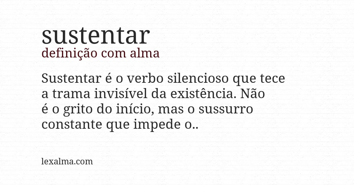 Definição com alma de sustentar