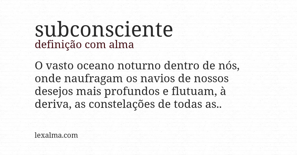 Definição com alma de subconsciente