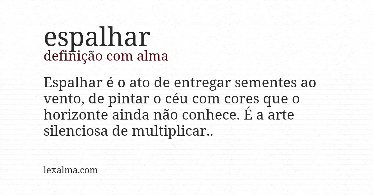 Definição com alma de espalhar
