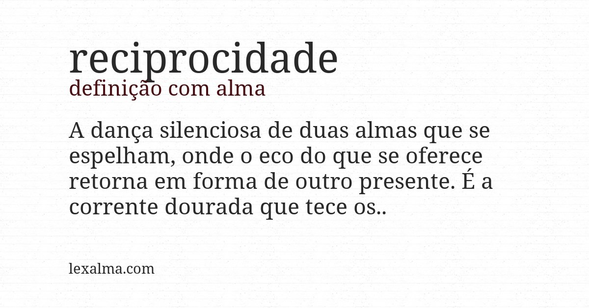 Definição com alma de reciprocidade