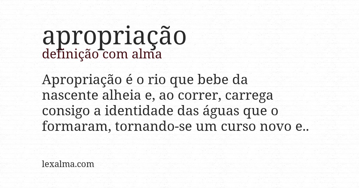 Definição com alma de apropriação