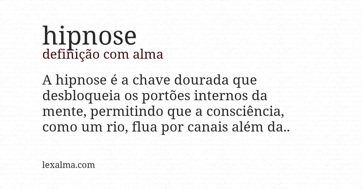 Definição com alma de hipnose