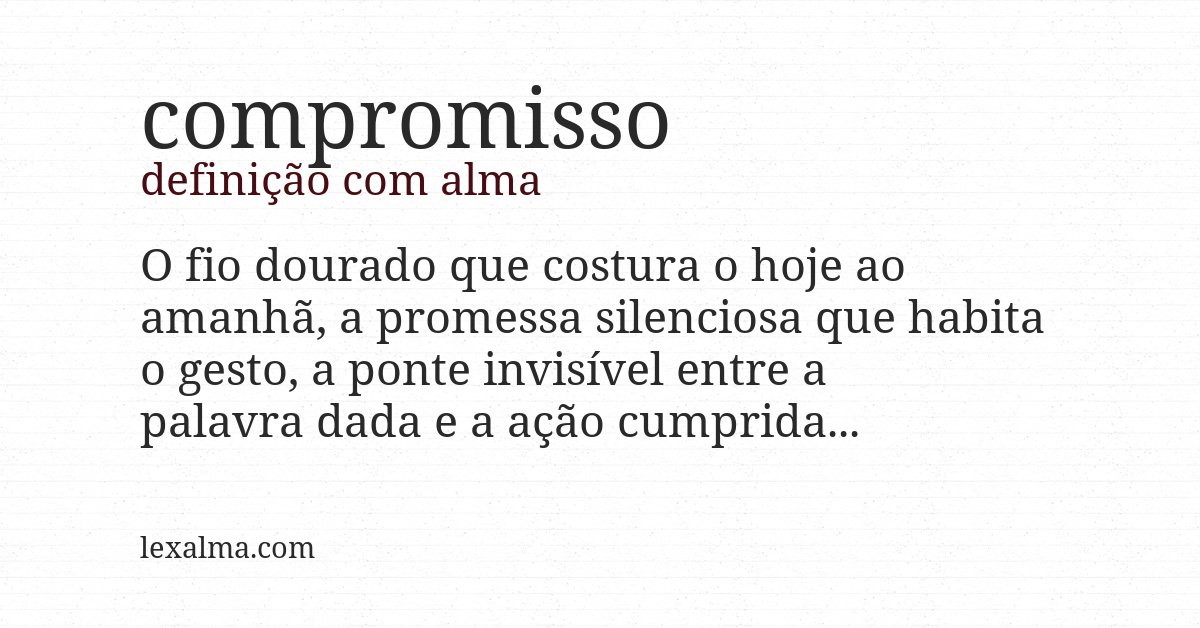 Definição com alma de compromisso