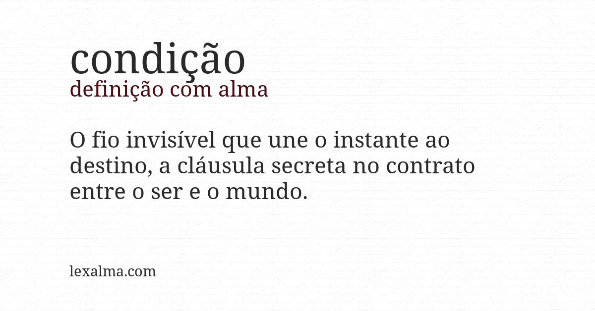 Definição com alma de condição
