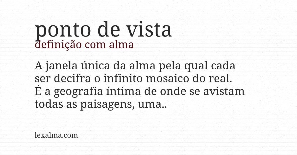 Definição com alma de ponto de vista
