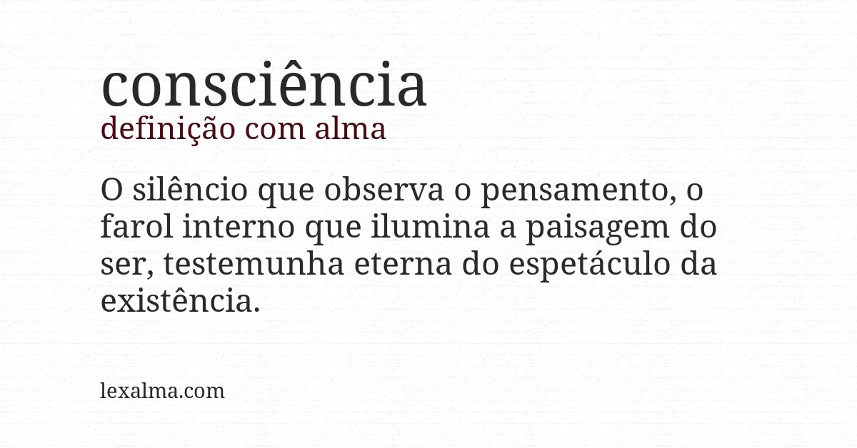 Definição com alma de consciência