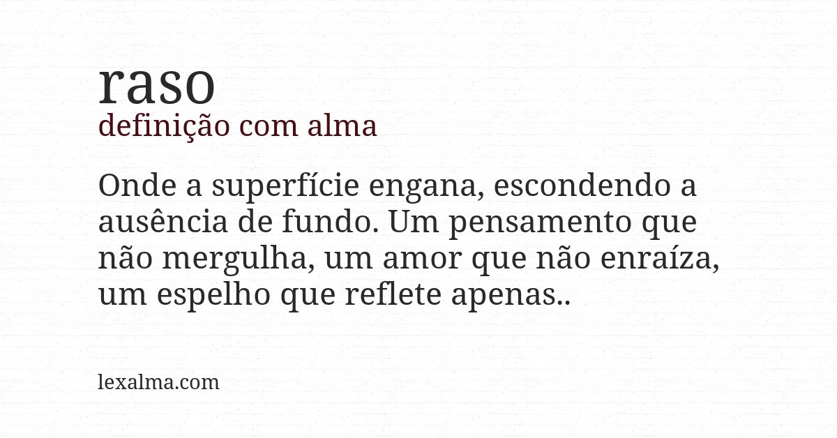 Definição com alma de raso