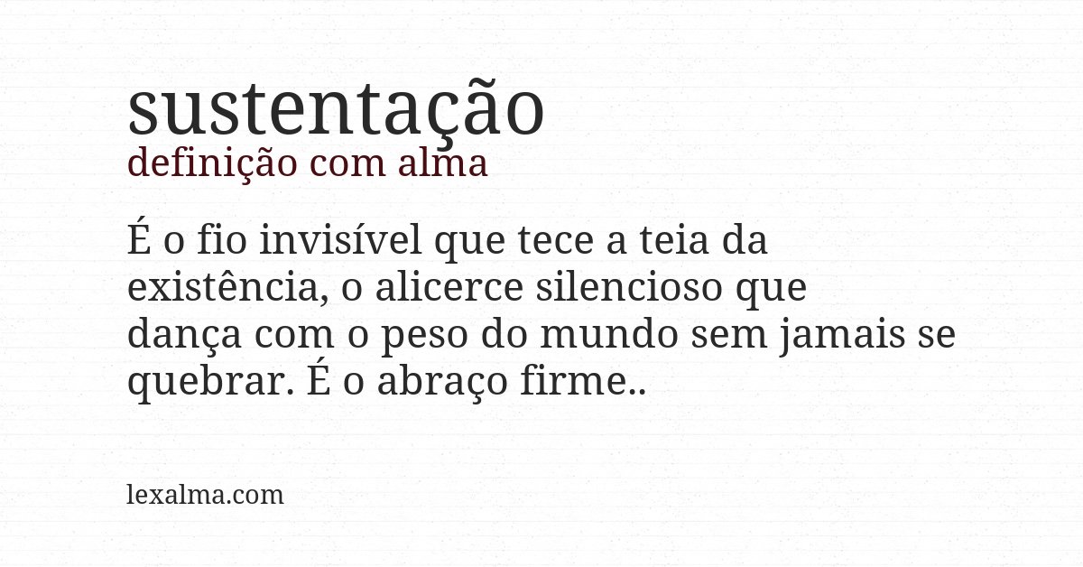Definição com alma de sustentação