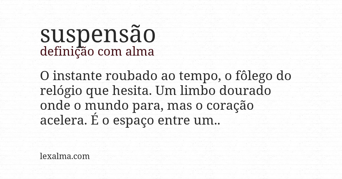 Definição com alma de suspensão