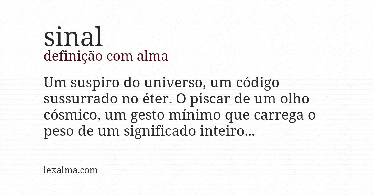 Definição com alma de sinal
